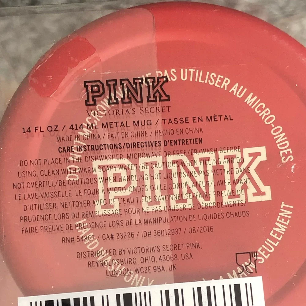 2016 Victoria’s Secret PINK Metal Mug, New